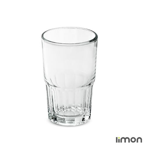 لیوان شیشه ای لیمون شیاردار 290 سی سی 6 عددی کد 2486