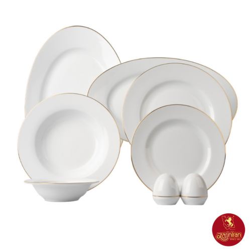 قیمت سرویس چینی لب طلایی زرین ایتالیا اف چینی زرین 12 نفره 102 پارچه