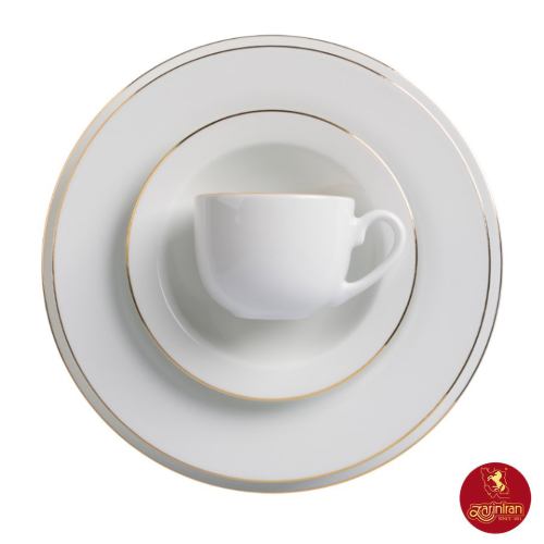 مشخصات سرویس چینی لب طلایی زرین ایتالیا اف چینی زرین 12 نفره 102 پارچه