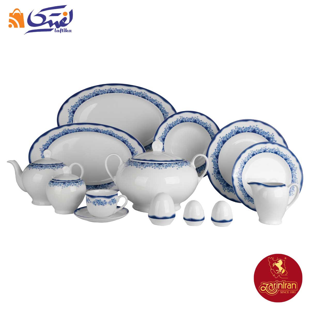 سرویس ماهور 12 نفره چینی زرین ایتالیا اف 102 پارچه