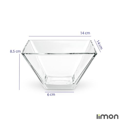 پسته خوری شیشه ای 2 عددی لیمون