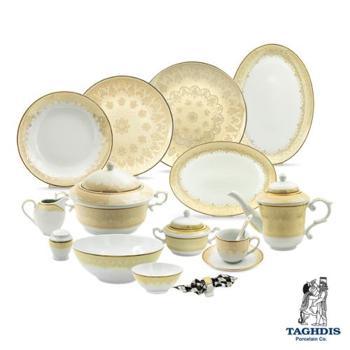 سرویس غذا خوری 90 پارچه چینی تقدیس مدل آناهید