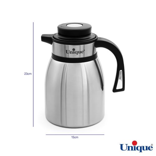 ابعاد فلاسک استیل دکمه وسط 1.5 لیتر یونیک UN-1836