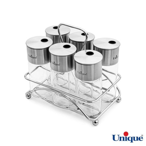 قیمت ست جا ادویه 6 عددی استیل مستطیل یونیک UN-1626