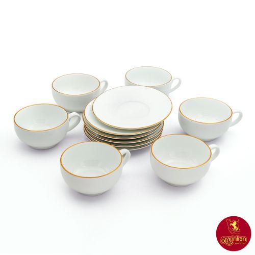 سرویس کاپوچینو زرین زرگلد 6 نفره چینی زرین سایز 10 ایتالیا اف