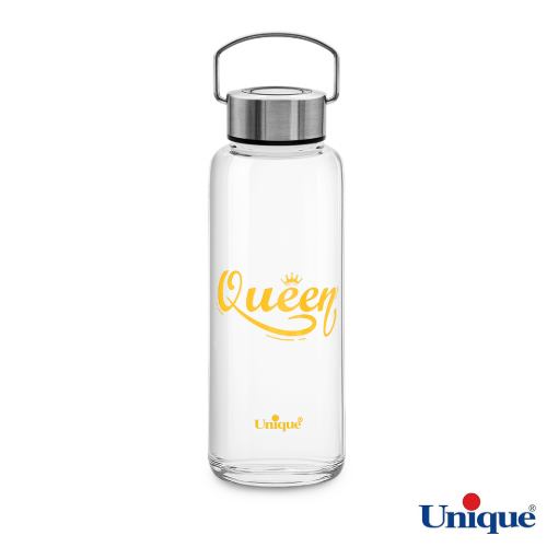 گنجایش بطری آب شیشه ای متوسط درب استیل دسته دار یونیک UN-3077