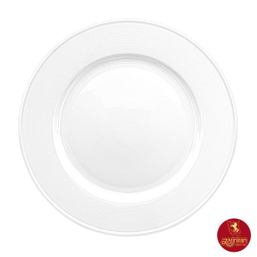 دیس گرد چینی زرین سفید با مارک زی سایز 34
