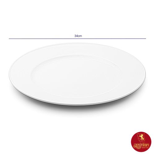 قیمت دیس گرد چینی زرین سفید با مارک زی سایز 34
