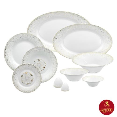 سرویس گلدن گلکسی چینی زرین شهرزاد 6 نفره 35 پارچه