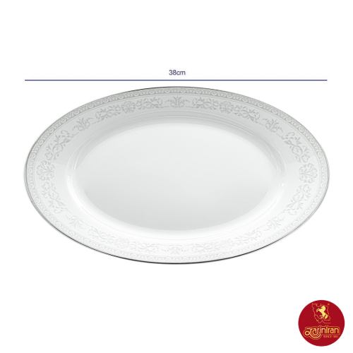 خرید سرویس غذاخوری مهرانا پلاتینی چینی زرین ایتالیا اف 6 نفره 28 پارچه