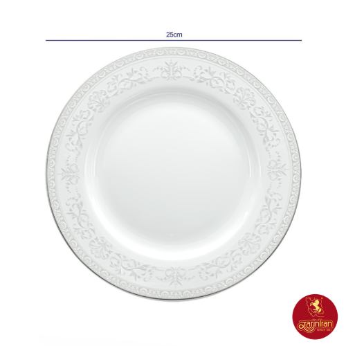 خرید اقساطی سرویس غذاخوری مهرانا پلاتینی چینی زرین ایتالیا اف 6 نفره 28 پارچه