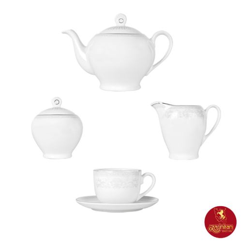 خرید سرویس مهرانا پلاتینی 12 نفره چینی زرین ایتالیا اف 102 پارچه