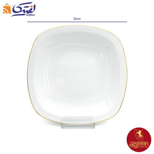 قیمت بشقاب گود چینی زرین کواترو زرین لب طلایی سایز 20