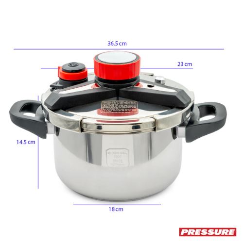 زودپز Pressure استیل 22 سانت 5 لیتر