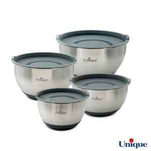 لگن 4 پارچه استیل درب دار یونیک UN-4092
