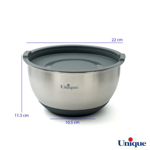 لگن 4 پارچه استیل درب دار یونیک UN-4092