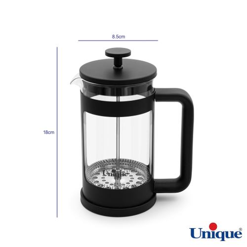 ابعاد فرنچ پرس یونیک UN-3021 گنجایش 600 میلی لیتر