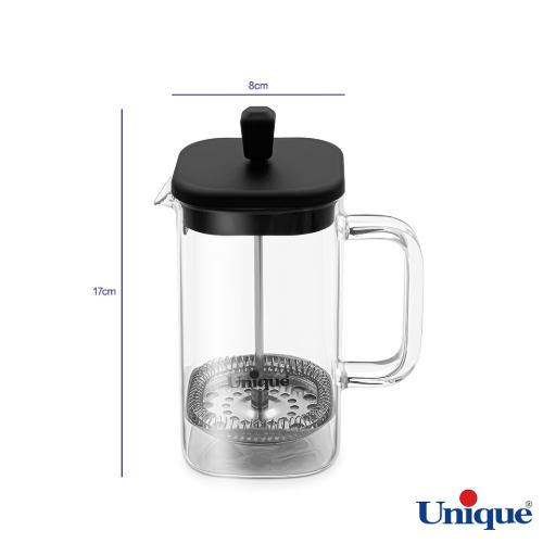 ابعاد فرنچ پرس یونیک UN-3013 گنجایش 600 میلی لیتر