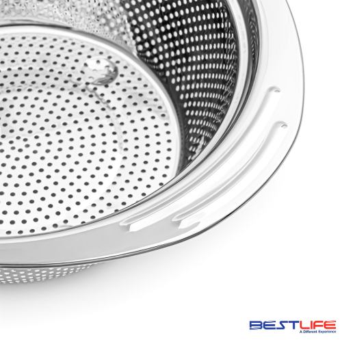 قیمت آبکش استیل گرد دسته دار سایز 23 بست لایف BS6623