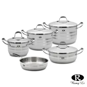 سرویس قابلمه 9 پارچه استیل رانگلی مدل RL-2001 الکساندر