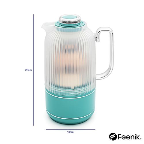 ابعاد فلاسک فنیک بدنه شفاف 1 لیتر مدل R100G