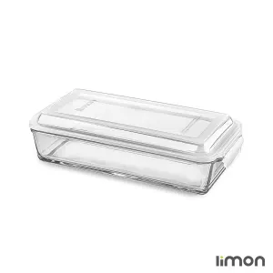 ظرف شیشه ای مستطیل دربدار لیمون 1.4 لیتر کد 2050