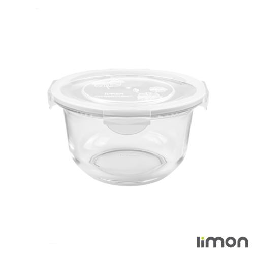 خرید ظرف شیشه ای گرد دربدار 2 لیتری لیمون 2076