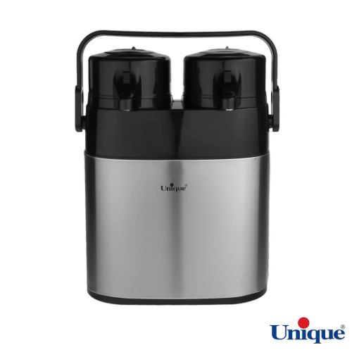 فلاسک دوقلو 1.3 لیتر استیل شیشه دار یونیک UN-9030