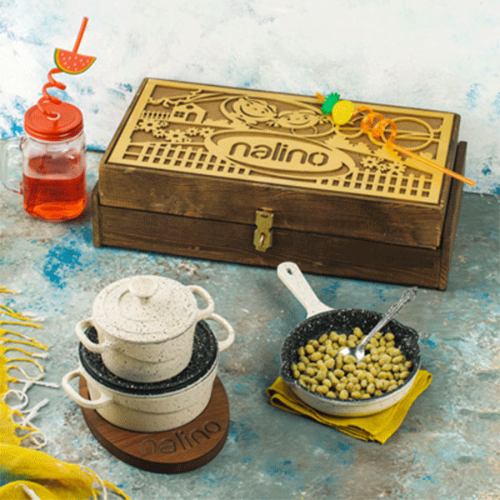 سرویس چدن کودک نالینو 5 پارچه با جعبه