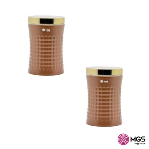 اقلام سرویس آشپزخانه 18 پارچه کریستالی ام جی اس MGS رزگلد درب طلایی