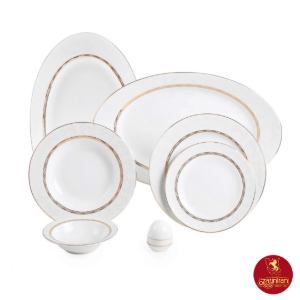 سرویس چینی زرین ایتالیا اف هدیه طلایی 6 نفره 28 پارچه