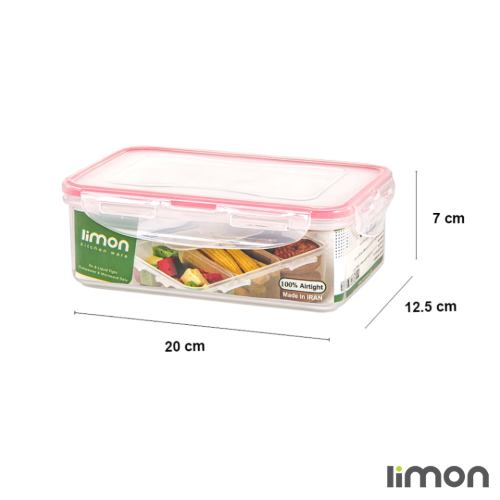 ابعاد ظرف فریزری مستطیل سه خانه لیمون 7743