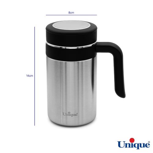 ابعاد تراول ماگ استیل یونیک مدل UN-1831