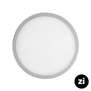 بشقاب تخت چینی زرین Zi فرم اس پاستل طوسی سایز 30