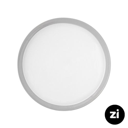 بشقاب تخت چینی زرین Zi فرم اس پاستل طوسی سایز 30