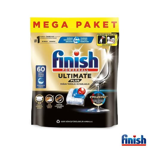 قرص ظرفشویی فینیش 60 عددی ULTIMATE PLUS