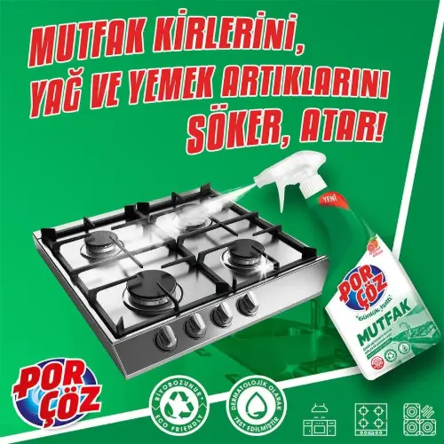 کاربرد اسپری پاک کننده آشپزخانه پورچوز اصلی PORCOZ