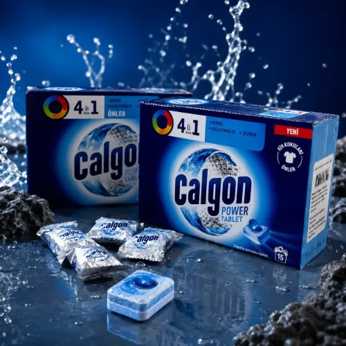 مشخصات قرص جرمگیر لباسشویی کالگون 15 عددی 4 در 1 Calgon