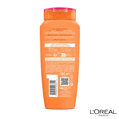 مشخصات شامپو لورال موهای بلند و شکننده 300ml O`REAL اصل