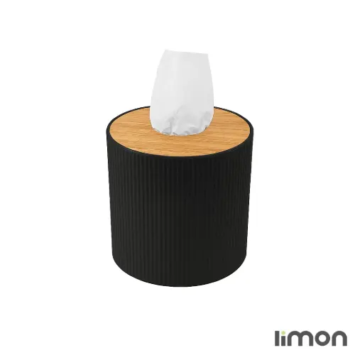 جا دستمال استوانه ای رویه چوبی لیمون کد 2370