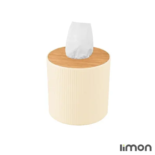 مشخصات جا دستمال استوانه ای رویه چوبی لیمون کد 2370
