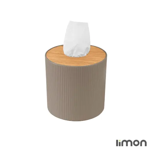رنگبندی جا دستمال استوانه ای رویه چوبی لیمون کد 2370