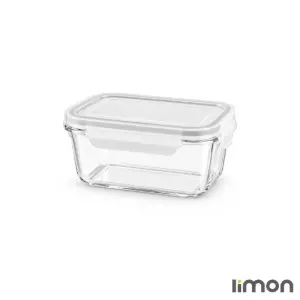 ظرف شیشه ای مستطیل 400 میلی لیتر لیمون 1804