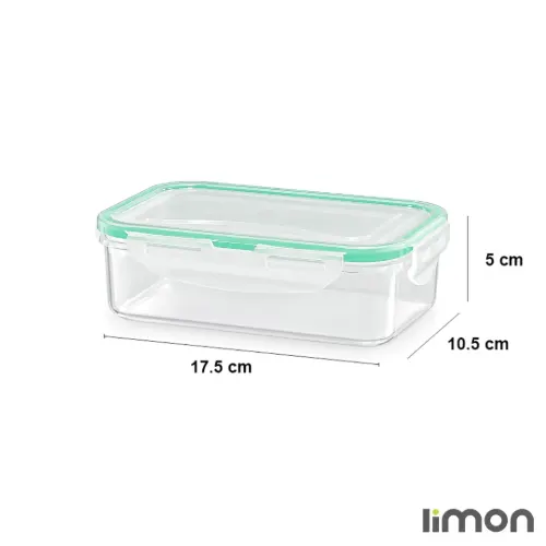 خرید ظرف فریزری مستطیل 450 میلی لیتری لیمون 8043