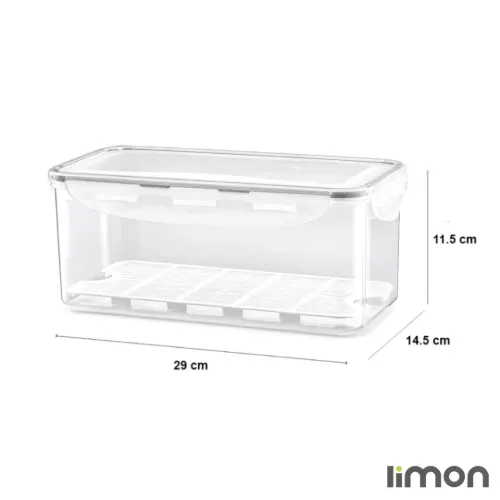 ابعاد ظرف فریزری مستطیل 3/4 لیتری لیمون 8223