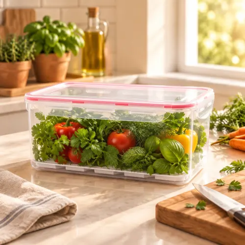 خرید ظرف فریزری مستطیل 3/4 لیتری لیمون 8223