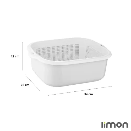 ابعاد سرویس 6 پارچه آبکش و لگن لیمون مدل نسیم 278