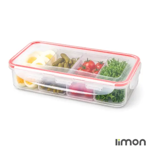 خرید ظرف فریزری مستطیل چهار خانه لیمون 7763