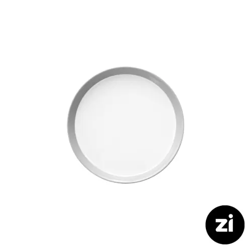 بشقاب تخت چینی زرین Zi فرم اس پاستل طوسی سایز 18 تک عددی