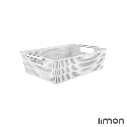 رنگبندی سبد طرح بامبو دسته استیل لیمون سایز 3 1386